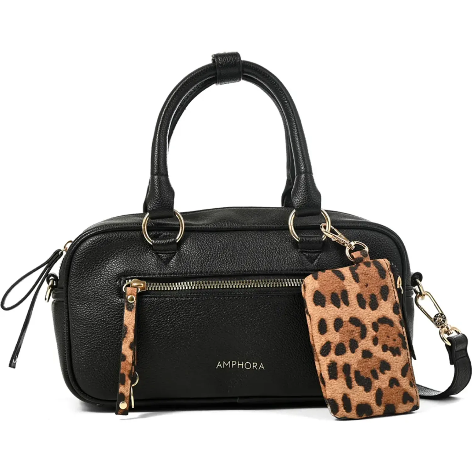 Cartera Amphora Mujer Carlota color negro | Platanitos