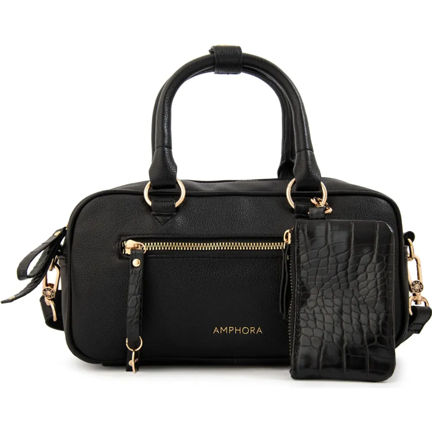 Cartera Amphora Mujer Carlota color negro | Platanitos