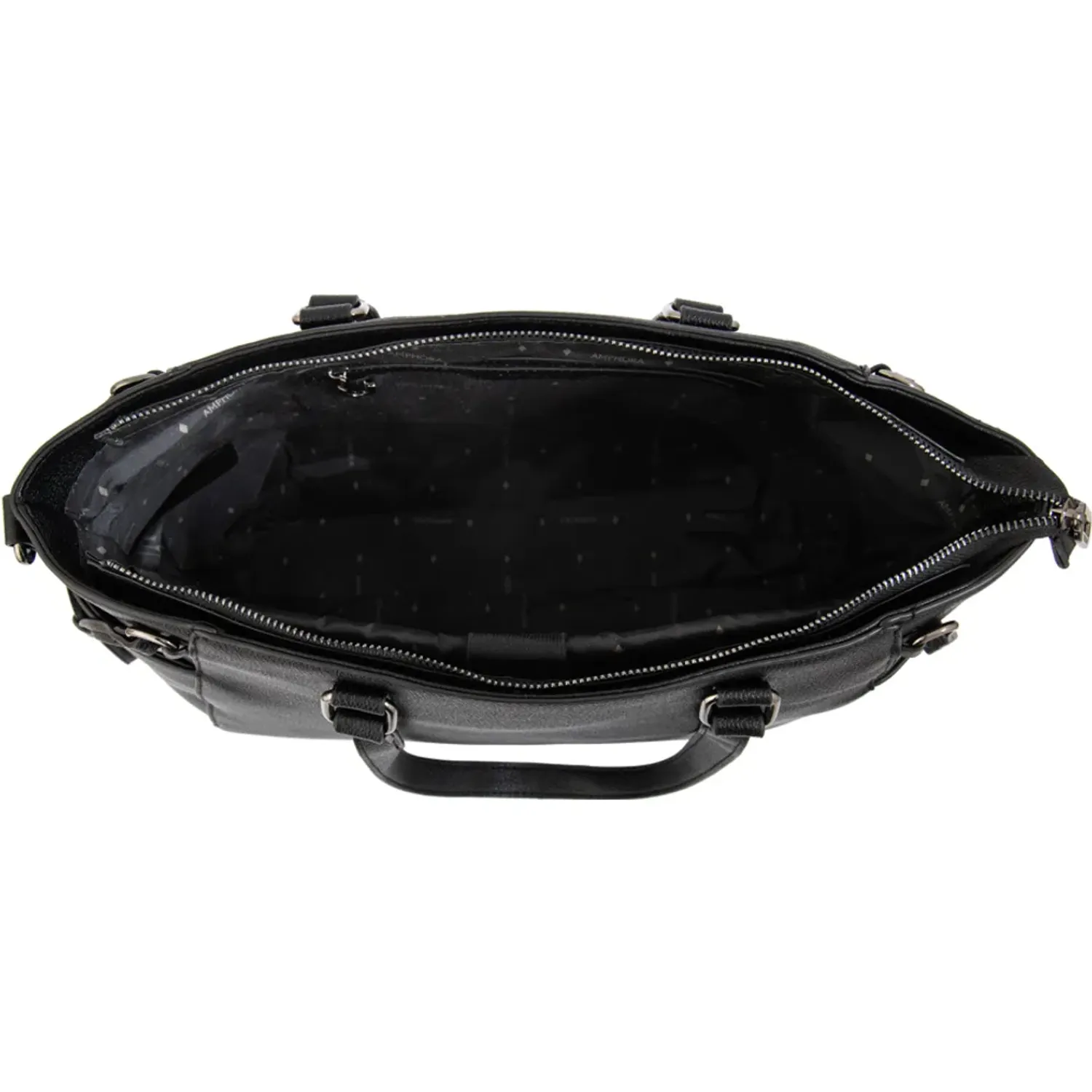 Cartera Amphora Porta Laptop Mujer Romina color negro | Platanitos