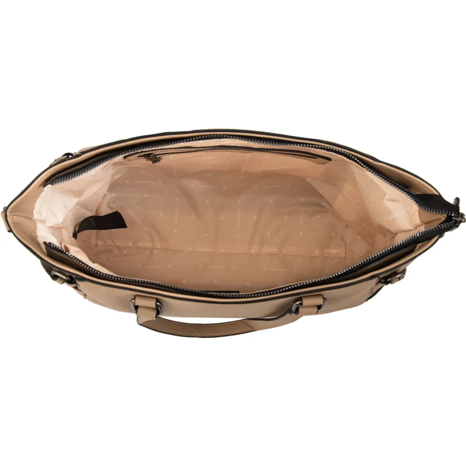 Cartera Amphora Porta Laptop Mujer Romina color beige oscuro | Platanitos