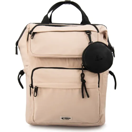 Mochila Amphora Porta Laptop 15 Mujer Pilar color beige | Platanitos