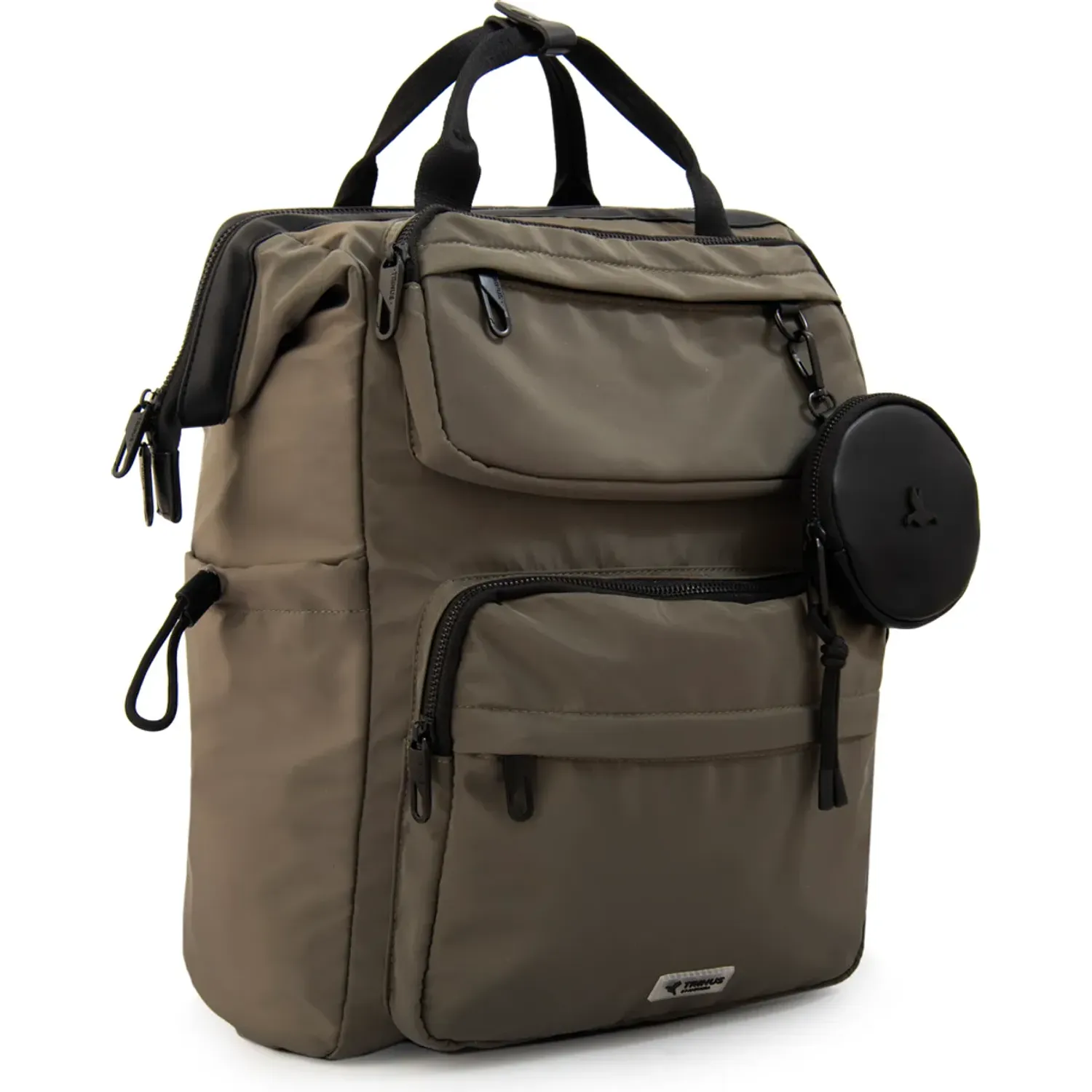 Mochila Amphora Porta Laptop 15  Mujer Pilar color verde oscuro/verde oliva | Platanitos