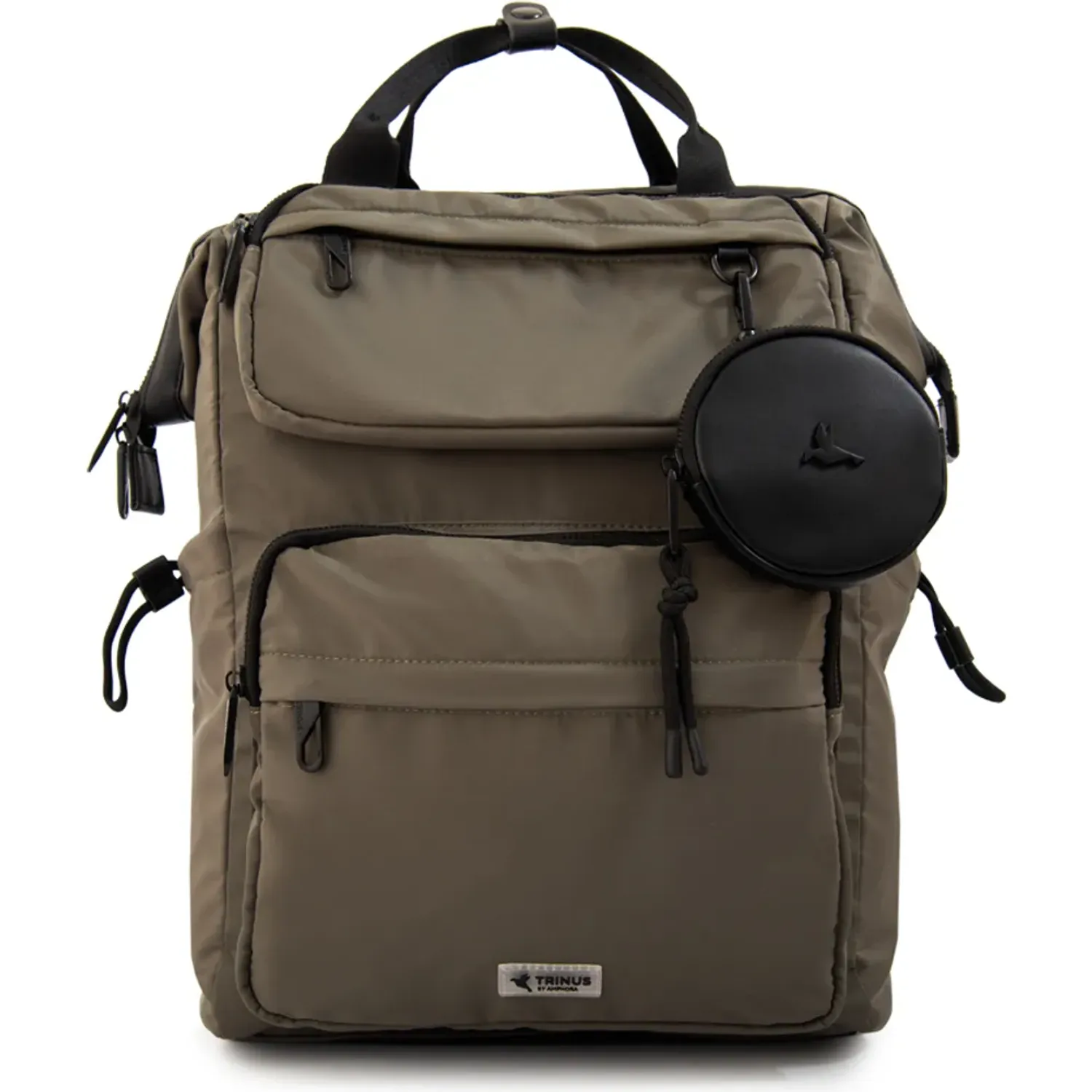 Mochila Amphora Porta Laptop 15  Mujer Pilar color verde oscuro/verde oliva | Platanitos