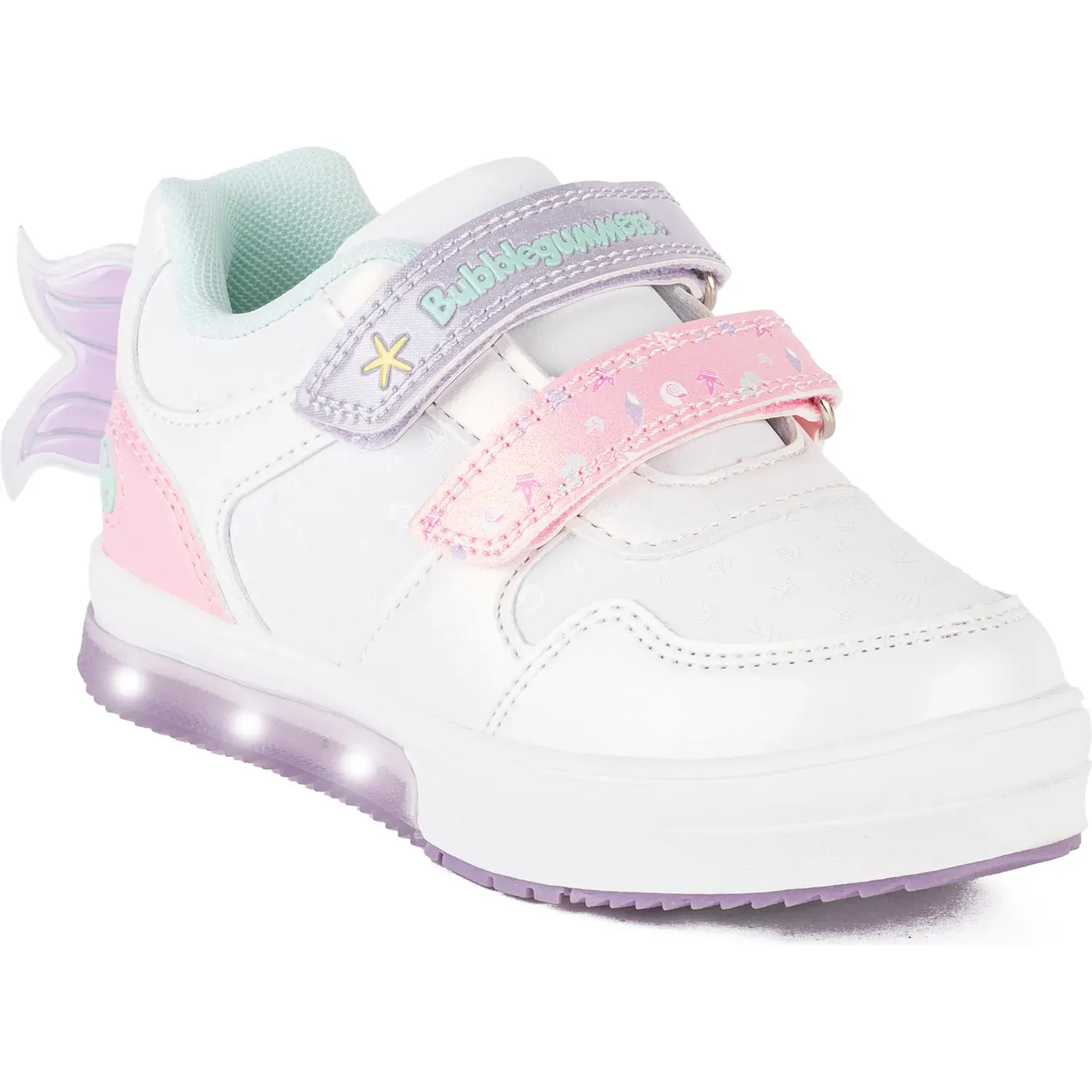 Zapatillas Bubble Gummers Urbanas Niñas Neón color blanco | Platanitos