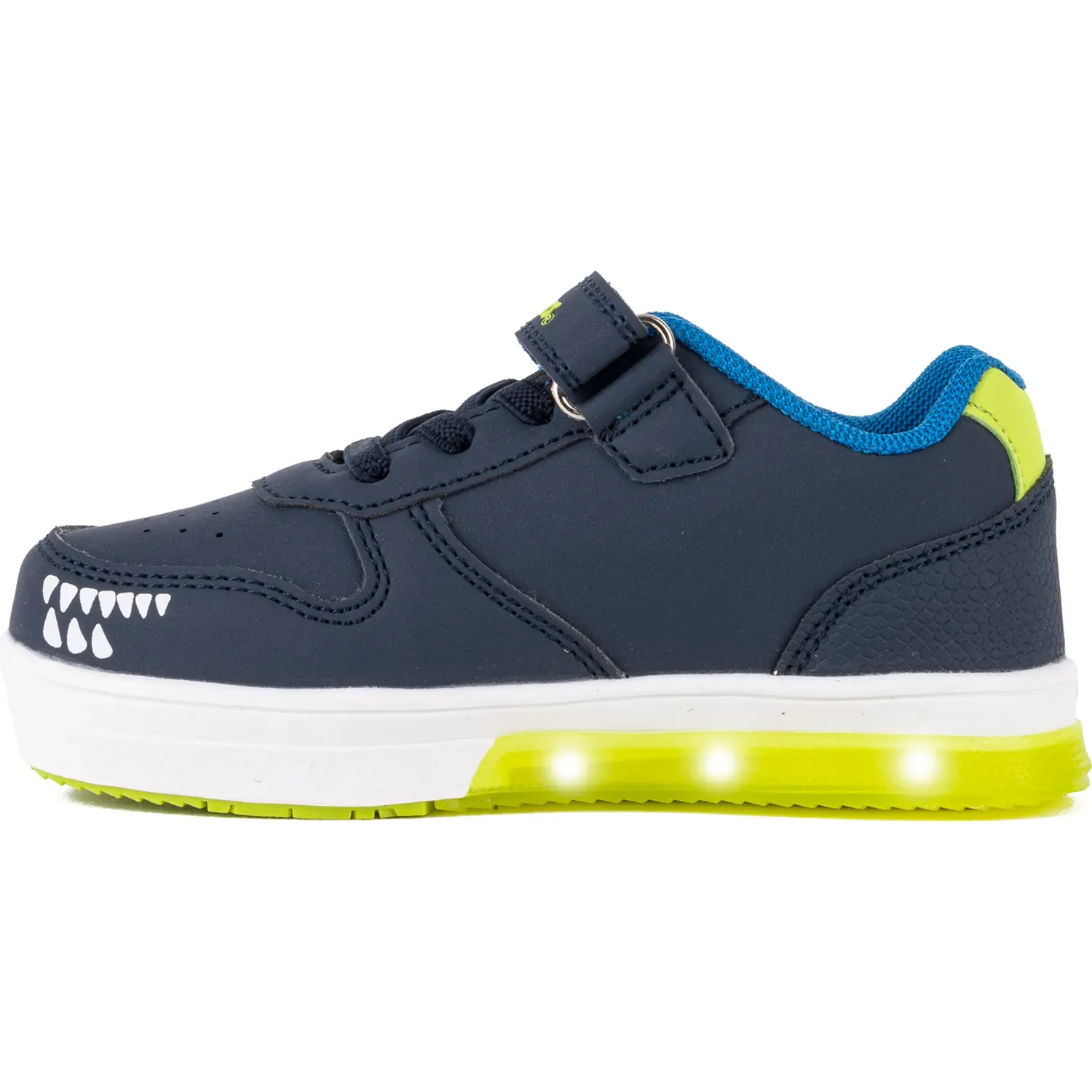 Zapatillas Bubble Gummers Urbanas Con Luces Niños Neón color navy-lima green | Platanitos