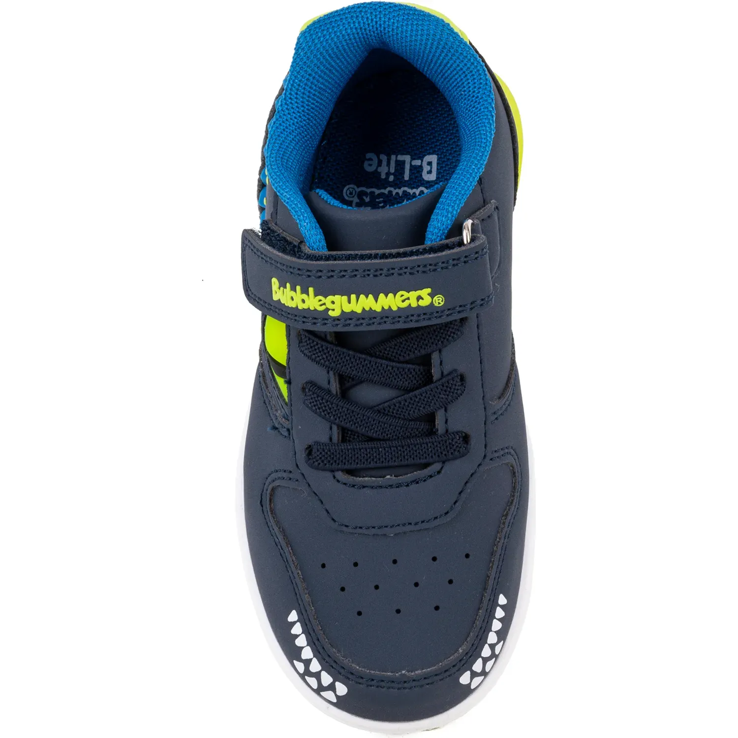 Zapatillas Bubble Gummers Urbanas Con Luces Niños Neón color navy-lima green | Platanitos