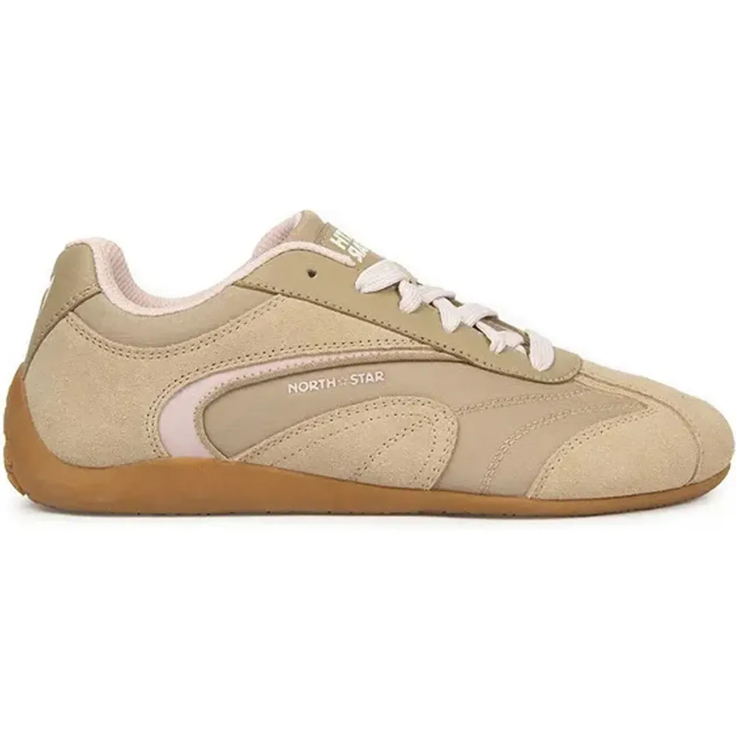 Zapatillas North Star Urbanas Mujer Retro Race color beige | Platanitos