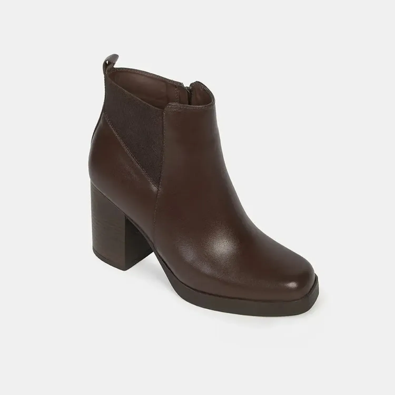 Botin Bata De Vestir Mujer De Cuero Cala color marron | Platanitos