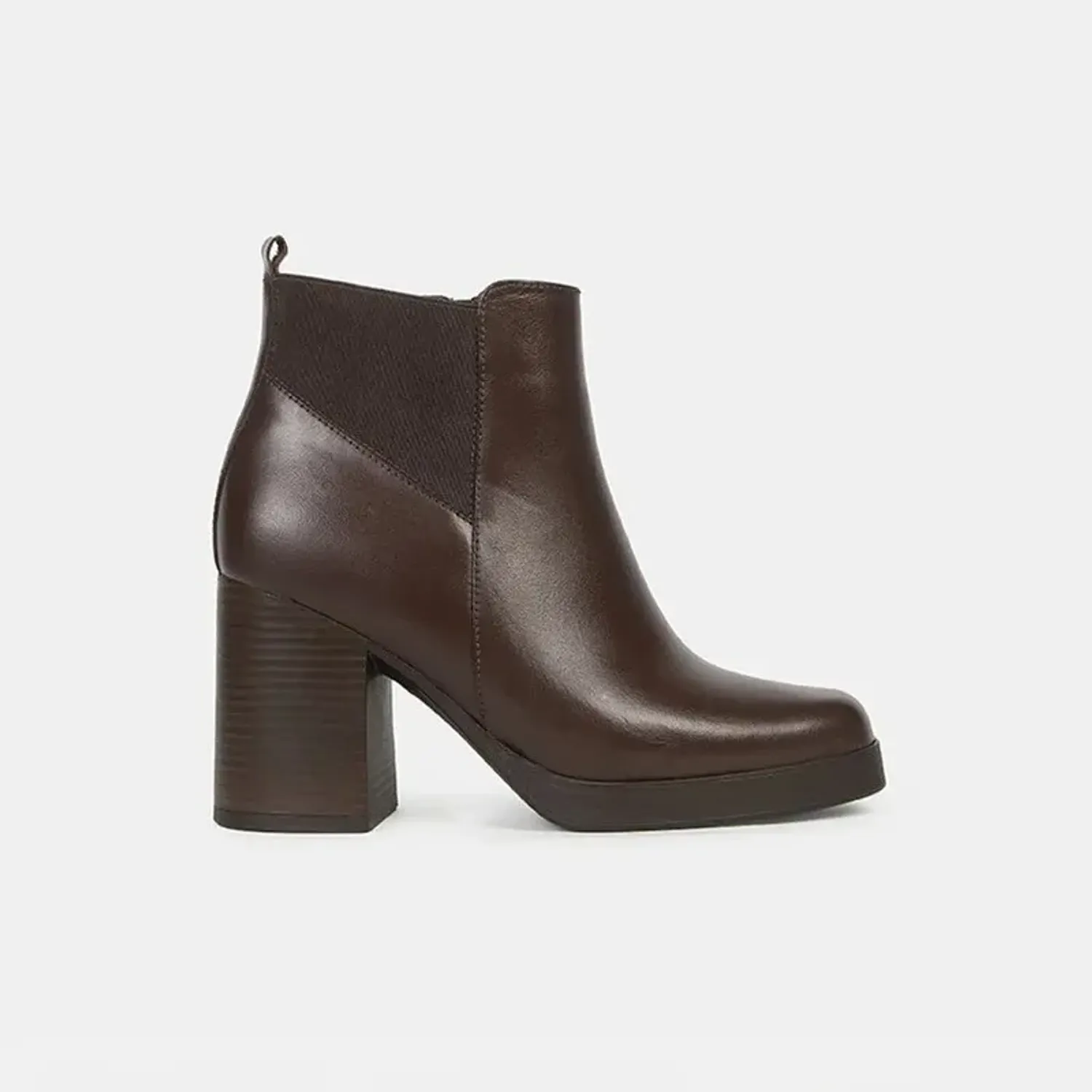 Botin Bata De Vestir Mujer De Cuero Cala color marron | Platanitos