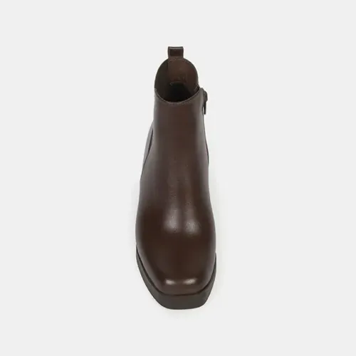 Bata Botin De Vestir Mujer De Cuero Cala