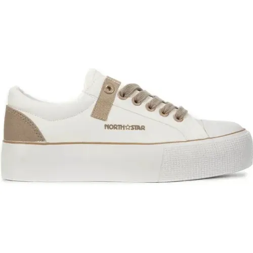 Zapatillas North Star Urbanas Mujer Vibia color blanco | Platanitos