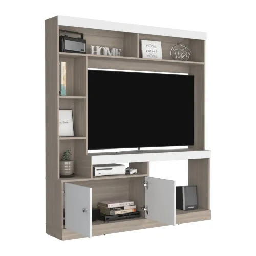 TUHOME Estante Tv65, 2 Puertas Dante