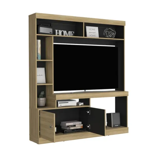 TUHOME Estante Tv65, 2 Puertas Dante