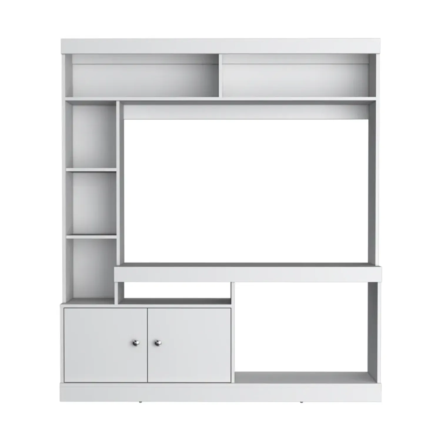 Estante Tuhome Tv65, 2 Puertas Dante color blanco | Platanitos
