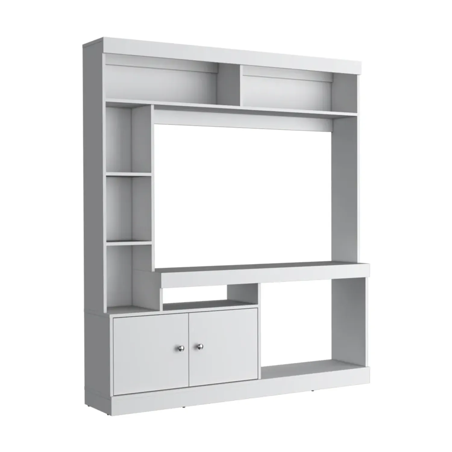 Estante Tuhome Tv65, 2 Puertas Dante color blanco | Platanitos