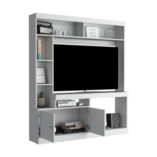 TUHOME Estante Tv65, 2 Puertas Dante
