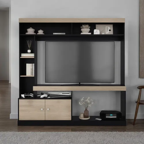 Estante Tuhome Tv65,  2 Puertas Classic Color | Platanitos
