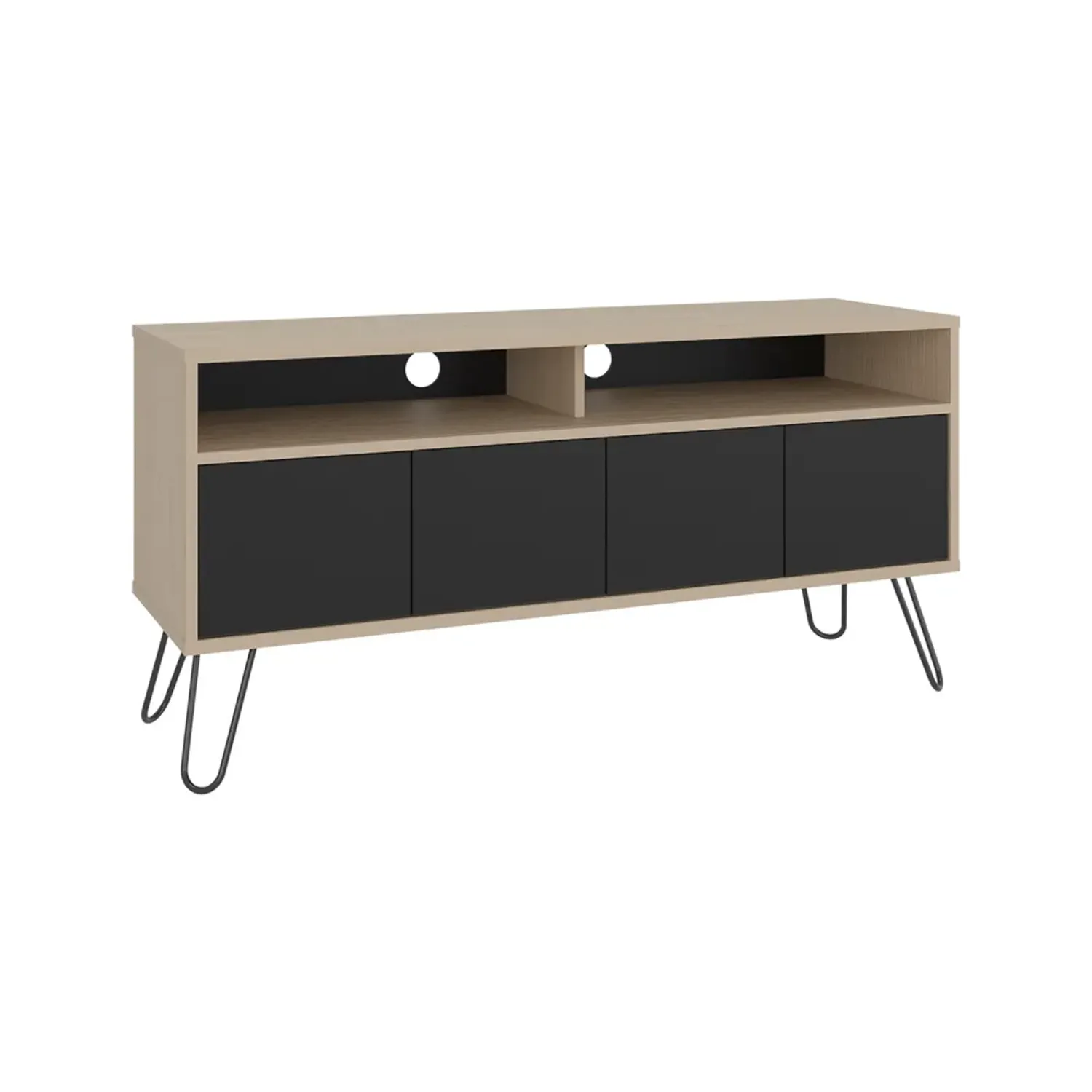 Rack Tuhome Tv55,  4 Puertas Vassel color cartagena y wengue | Platanitos