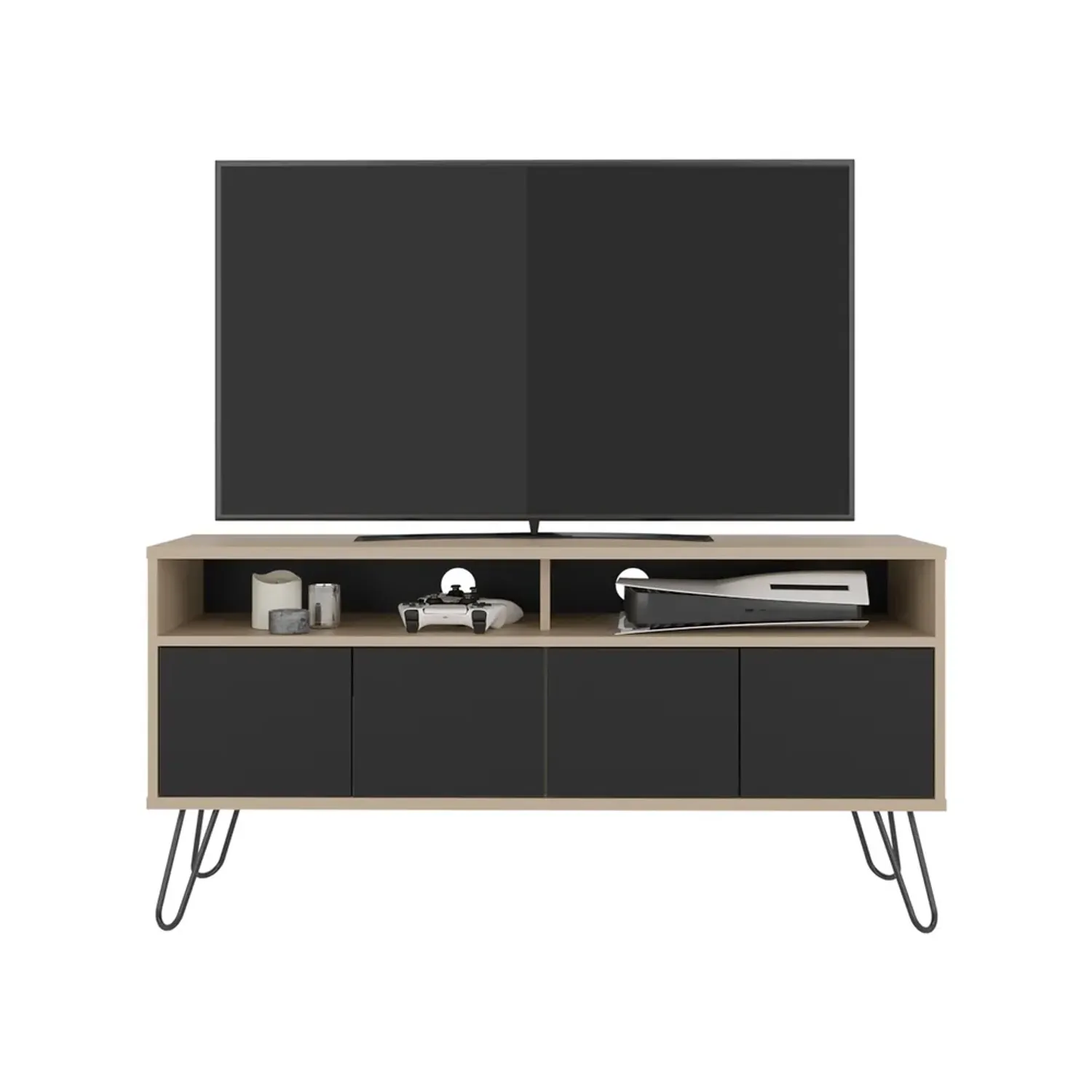 Rack Tuhome Tv55,  4 Puertas Vassel color cartagena y wengue | Platanitos