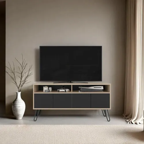 TUHOME  Rack Tv55,  4 Puertas Vassel