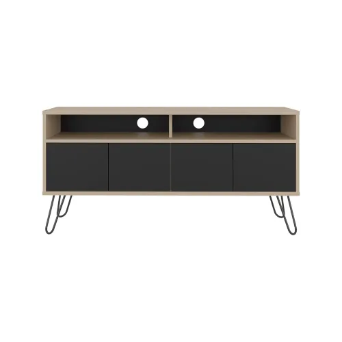 TUHOME Rack Tv55,  4 Puertas Vassel