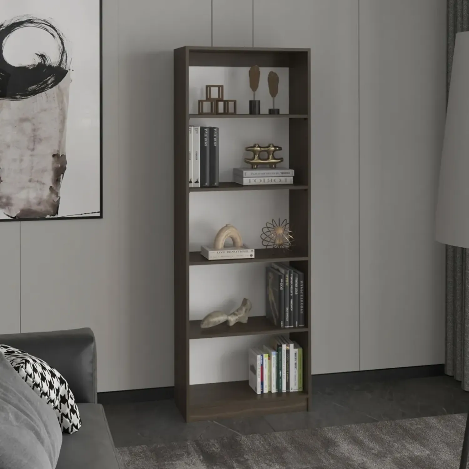 Estante Tuhome Home-E M3 5 Niveles color milan y blanco | Platanitos