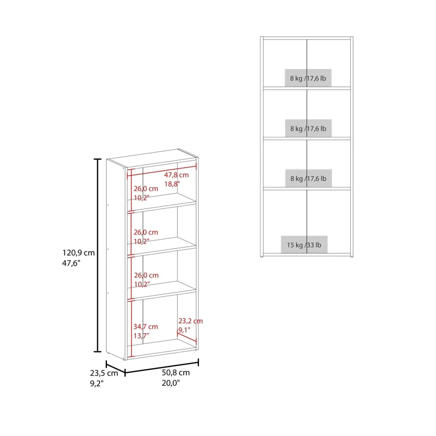 Biblioteca Tuhome Eco Joy 2 Puertas color blanco | Platanitos