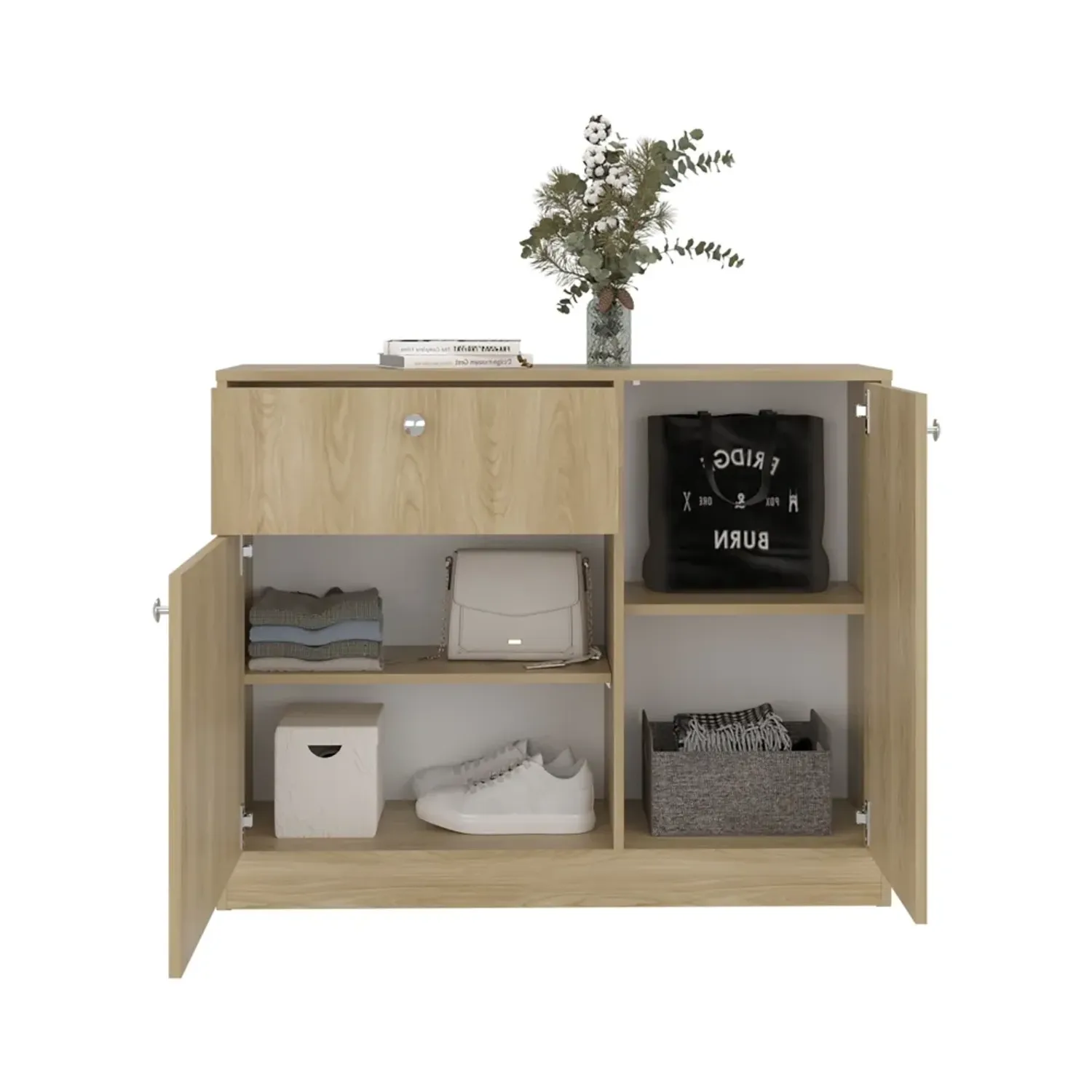 Comoda Tuhome 1 Cajon 2 Puertas Praga color fresno | Platanitos