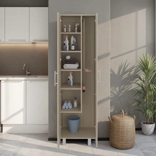 TUHOME Mueble De Aseo 2 Puertas Nala