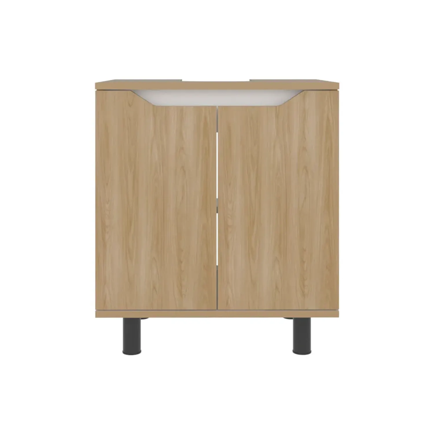 Mueble Tuhome Para Lavamanos 2 Puertas Marlo color fresno y blanco | Platanitos