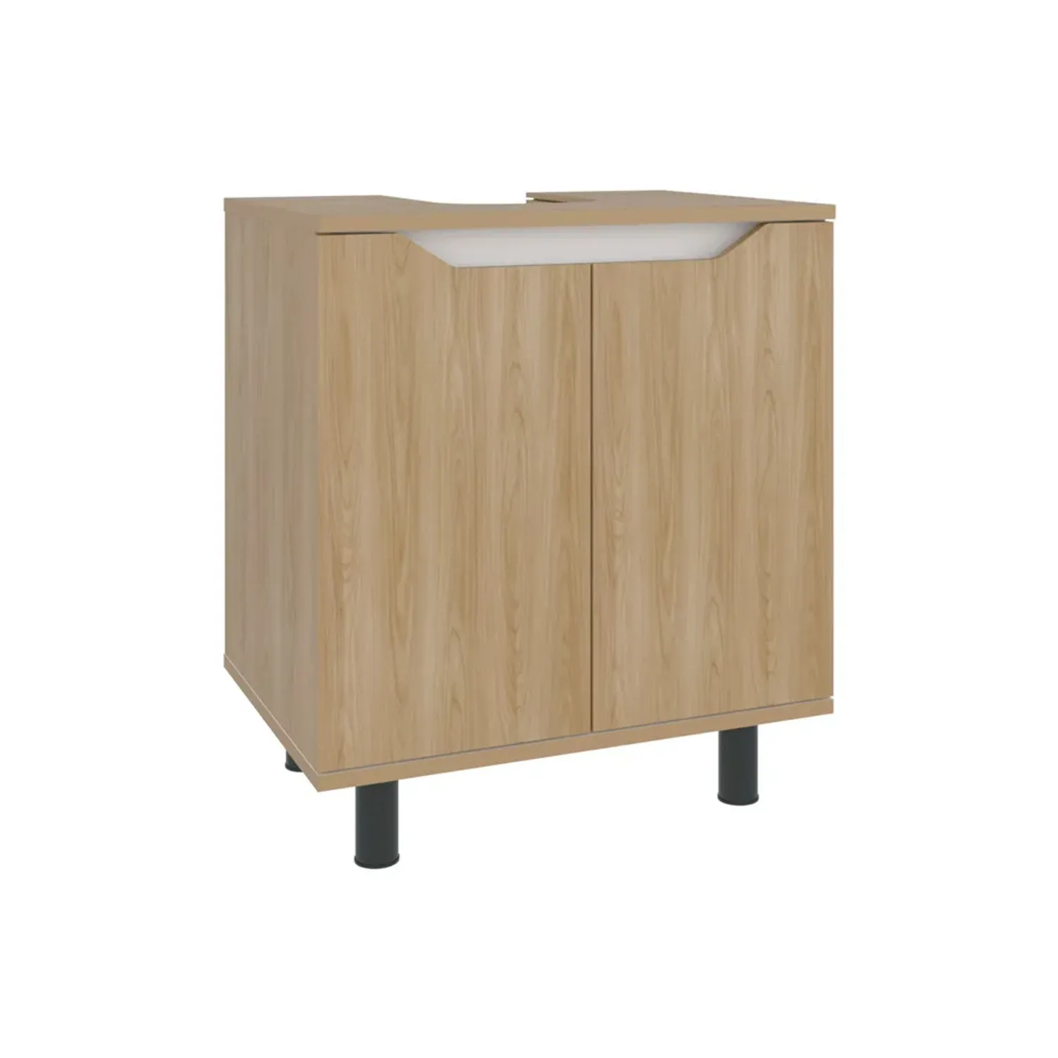 Mueble Tuhome Para Lavamanos 2 Puertas Marlo color fresno y blanco | Platanitos