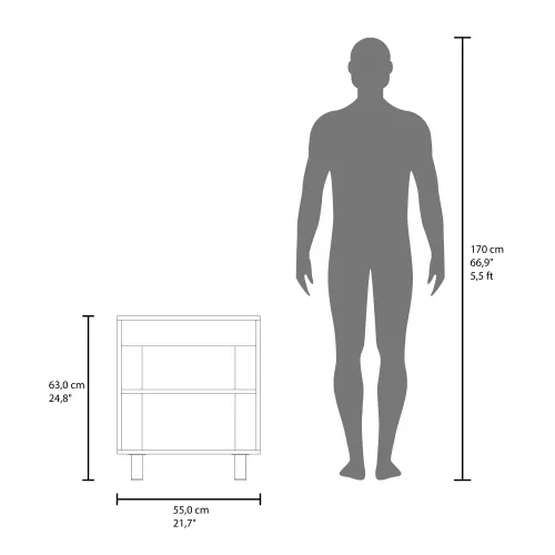 TUHOME Mueble Para Lavamanos 2 Puertas Marlo