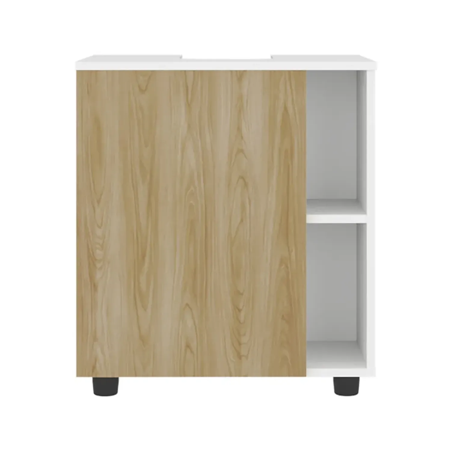 Mueble Tuhome Para Lavamanos 1 Puerta Pascuale color blanco y fresno | Platanitos