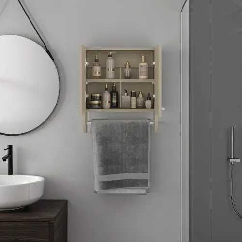 TUHOME Botiquin 2 Puertas Bath