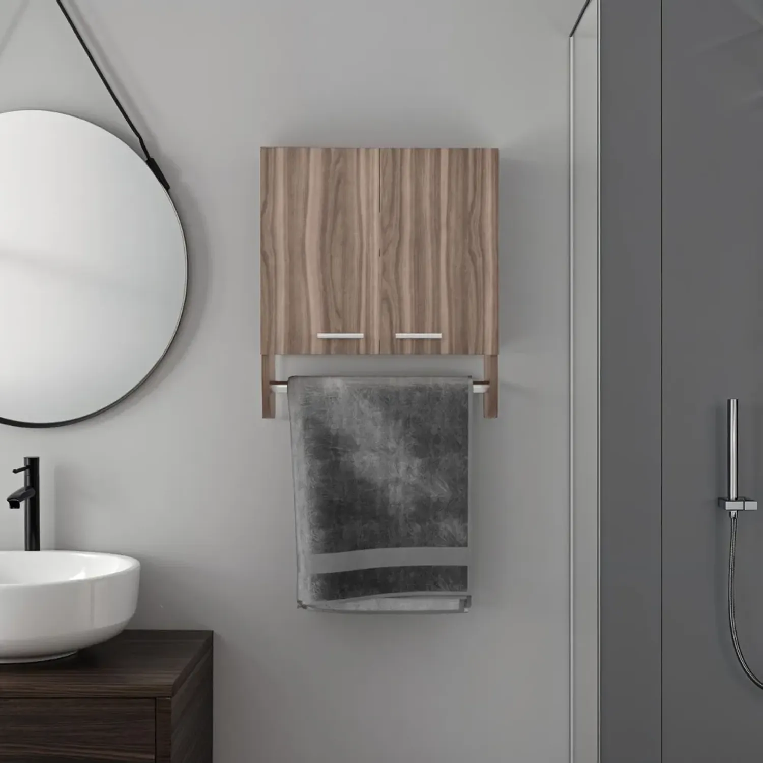 Botiquin Tuhome 2 Puertas Bath color avellana | Platanitos