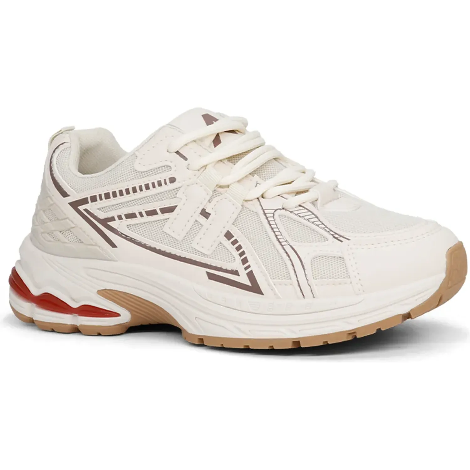 Zapatillas Ariana Running Mujer 1142-26q2 color beige | Platanitos
