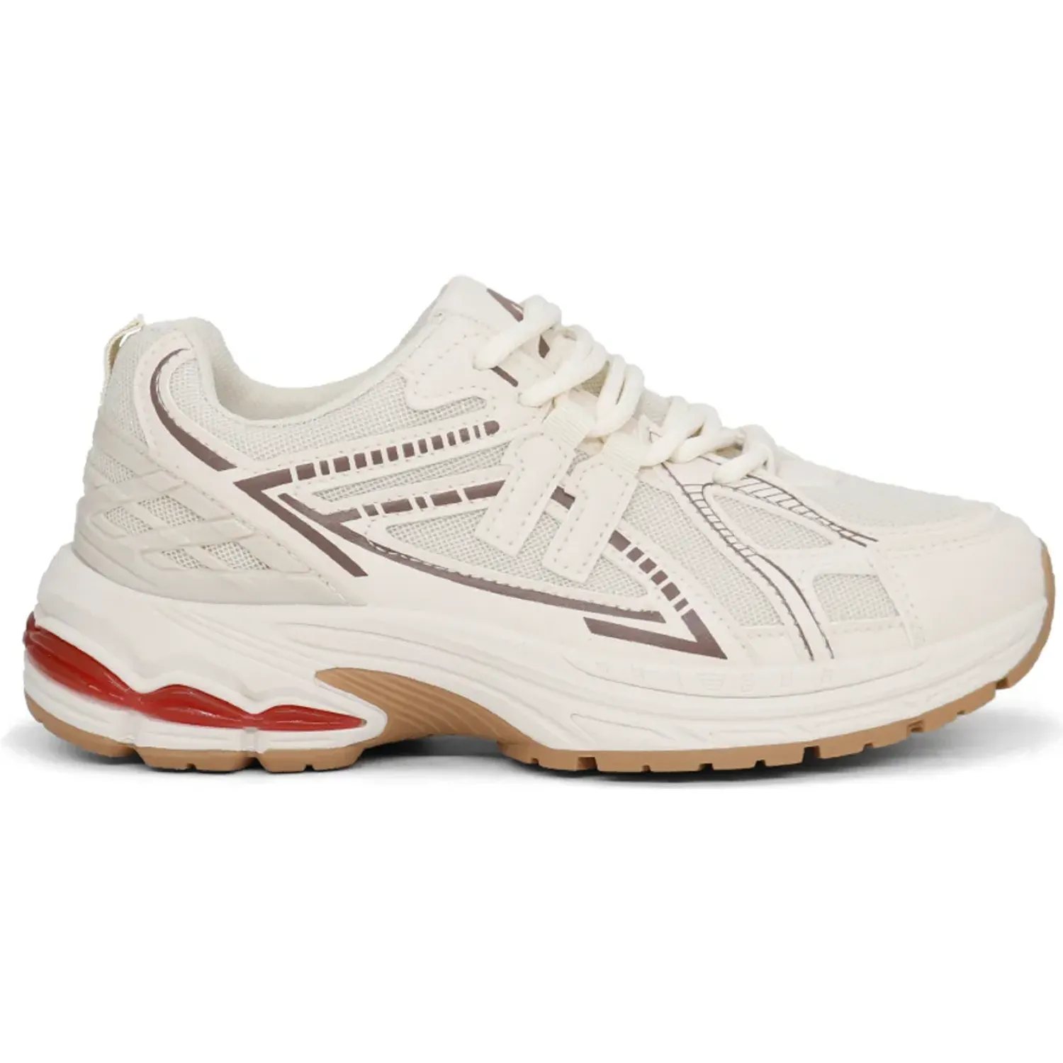 Zapatillas Ariana Running Mujer 1142-26q2 color beige | Platanitos