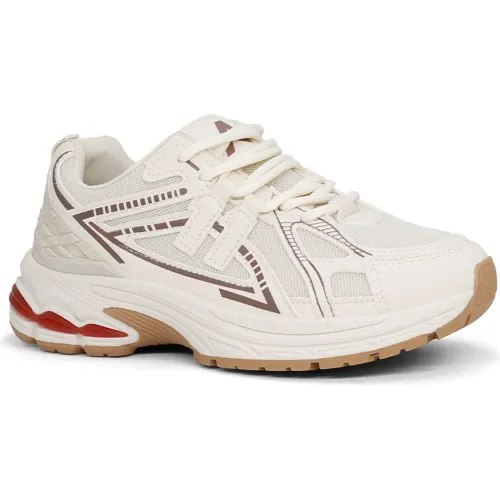 Zapatillas Ariana Running Mujer 1142-26q2 color beige | Platanitos
