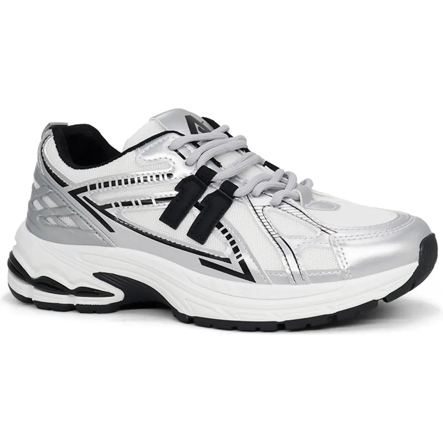 Zapatillas Ariana Running Mujer 1142-26q2 -P color plata / negro | Platanitos