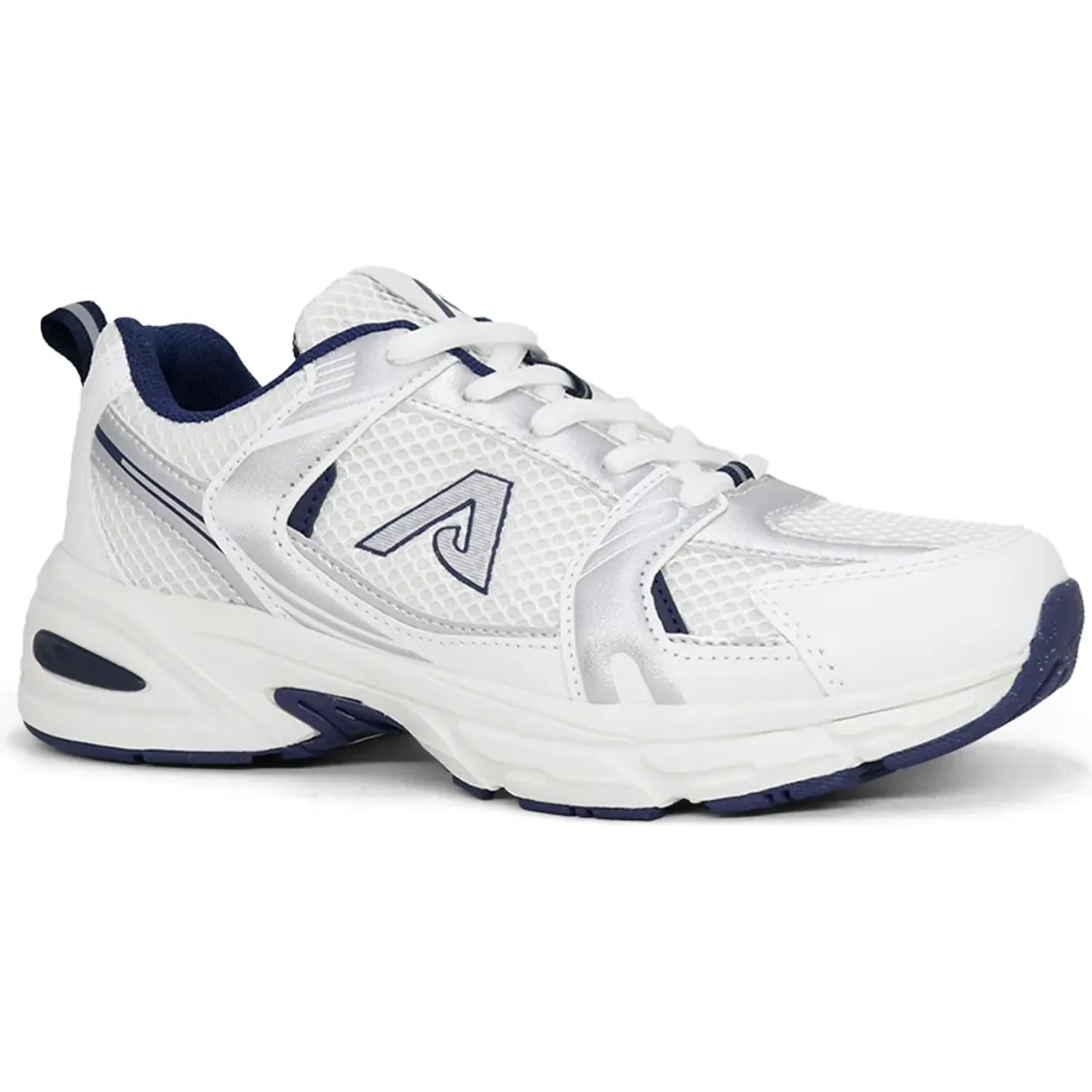 Zapatillas Ariana Running Mujer 3605-26q2 color blanco / plata / marino | Platanitos
