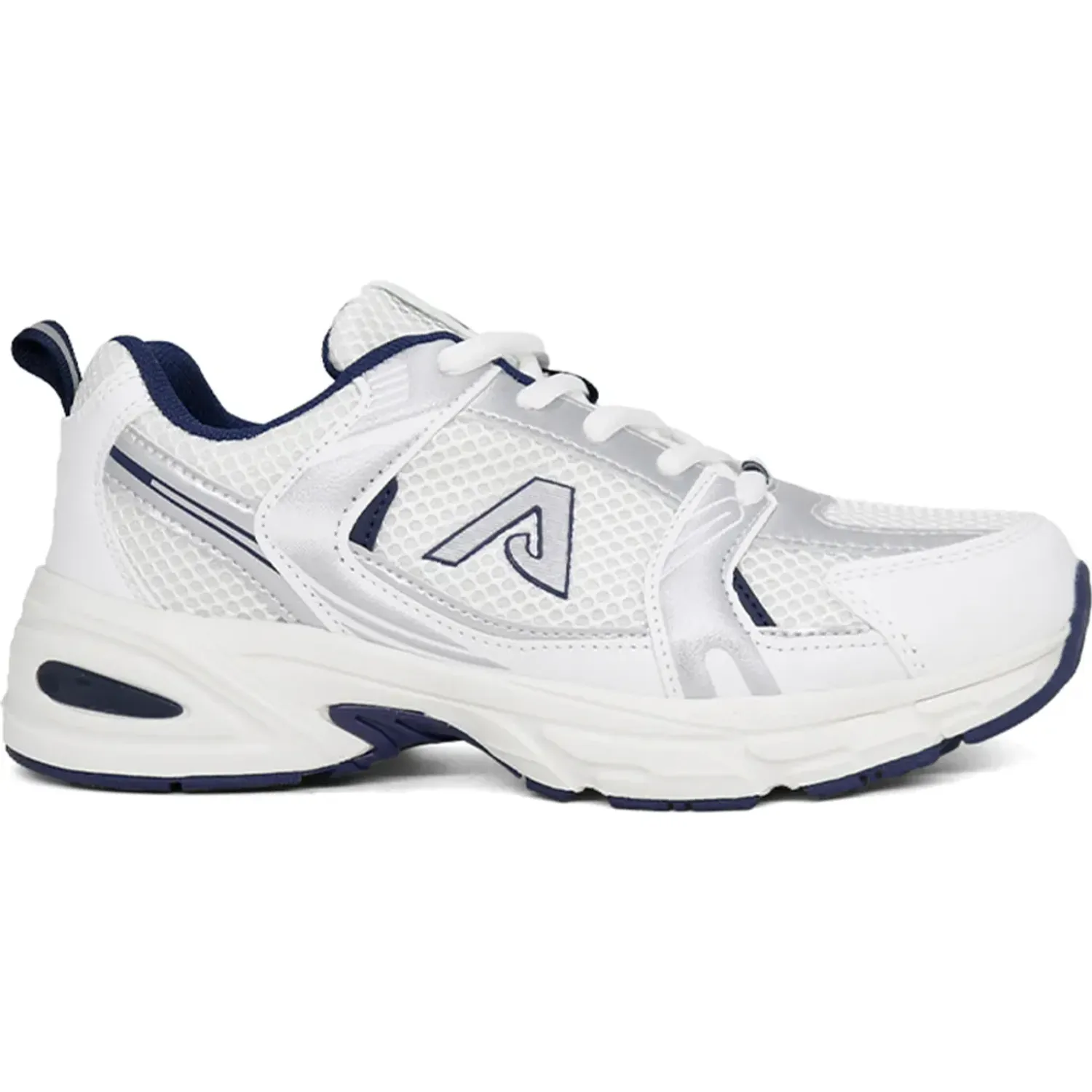Zapatillas Ariana Running Mujer 3605-26q2 color blanco / plata / marino | Platanitos