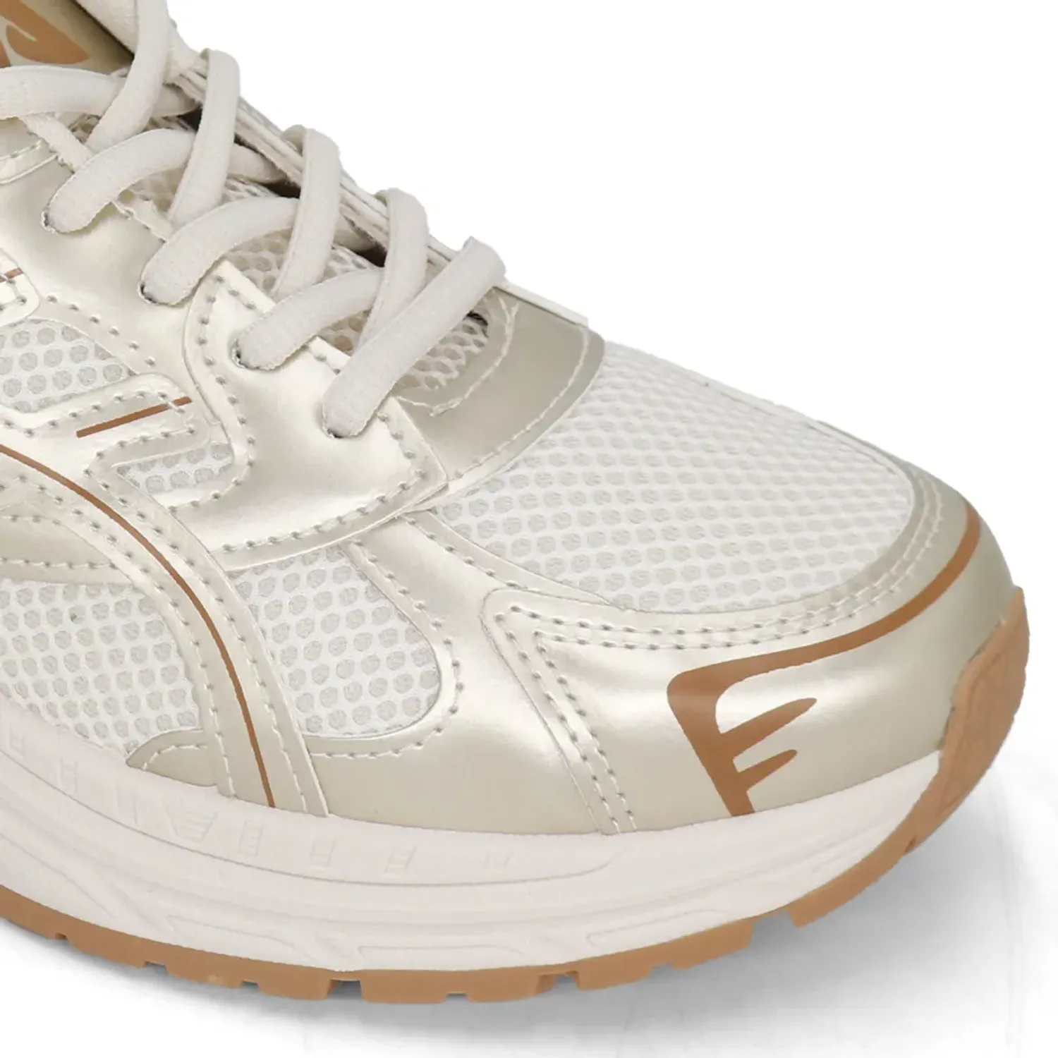 Zapatillas Ariana Running Mujer 1191-26q2 color beige/oro | Platanitos