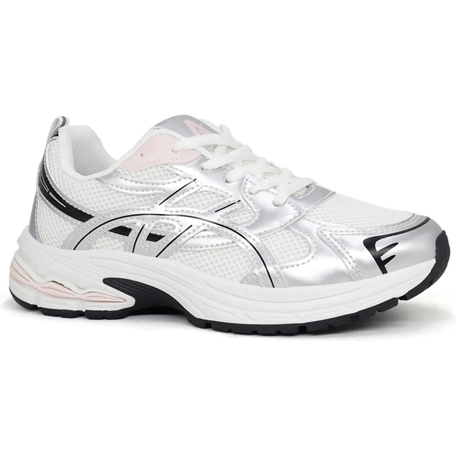 Zapatillas Ariana Running Mujer 1191-26q2-Bl color blanco/plata | Platanitos
