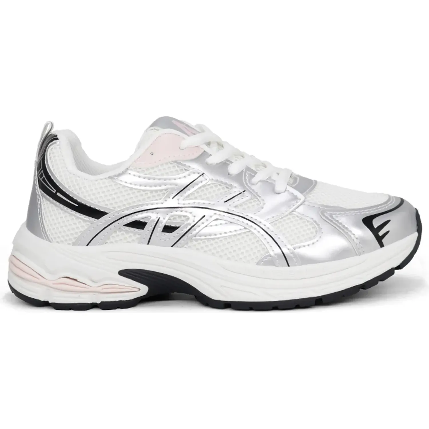 Zapatillas Ariana Running Mujer 1191-26q2-Bl color blanco/plata | Platanitos