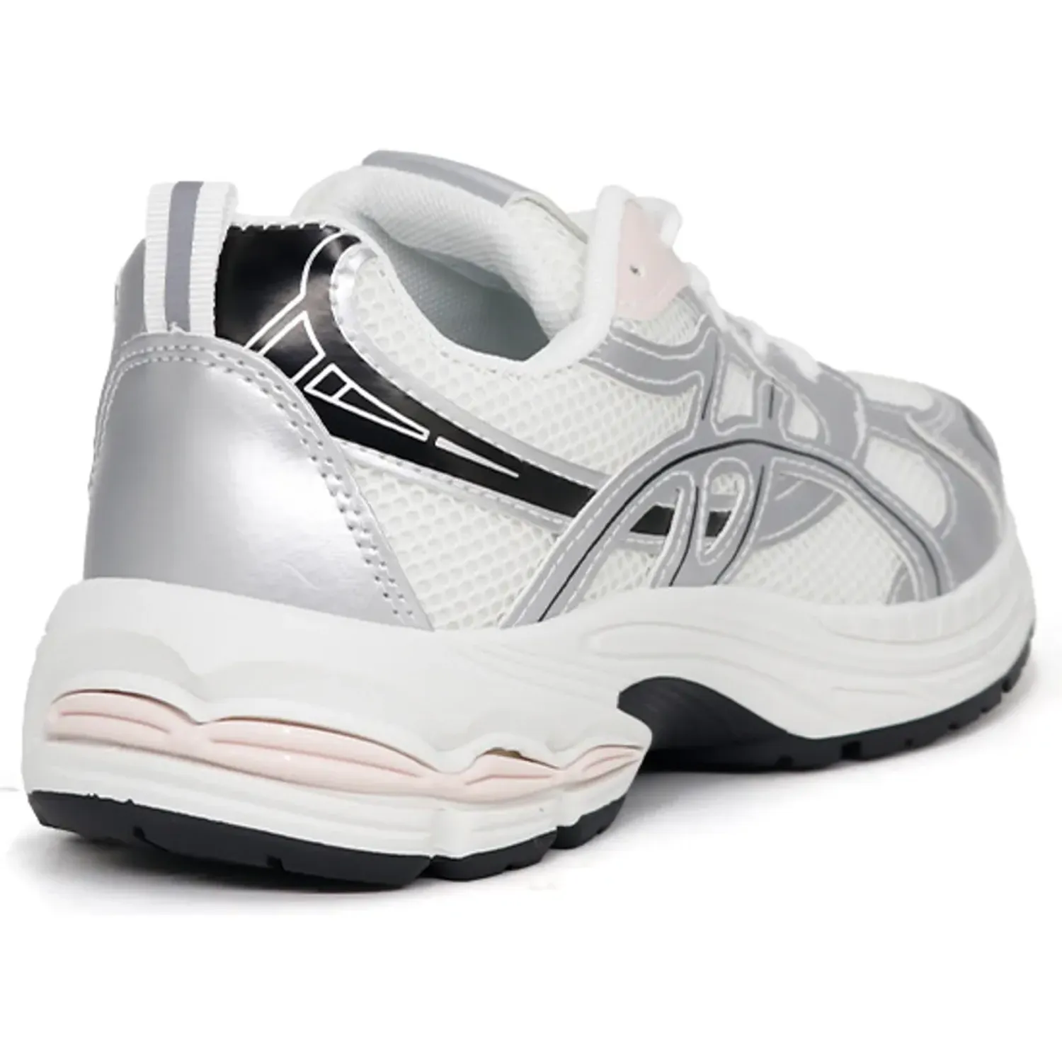 Zapatillas Ariana Running Mujer 1191-26q2-Bl color blanco/plata | Platanitos