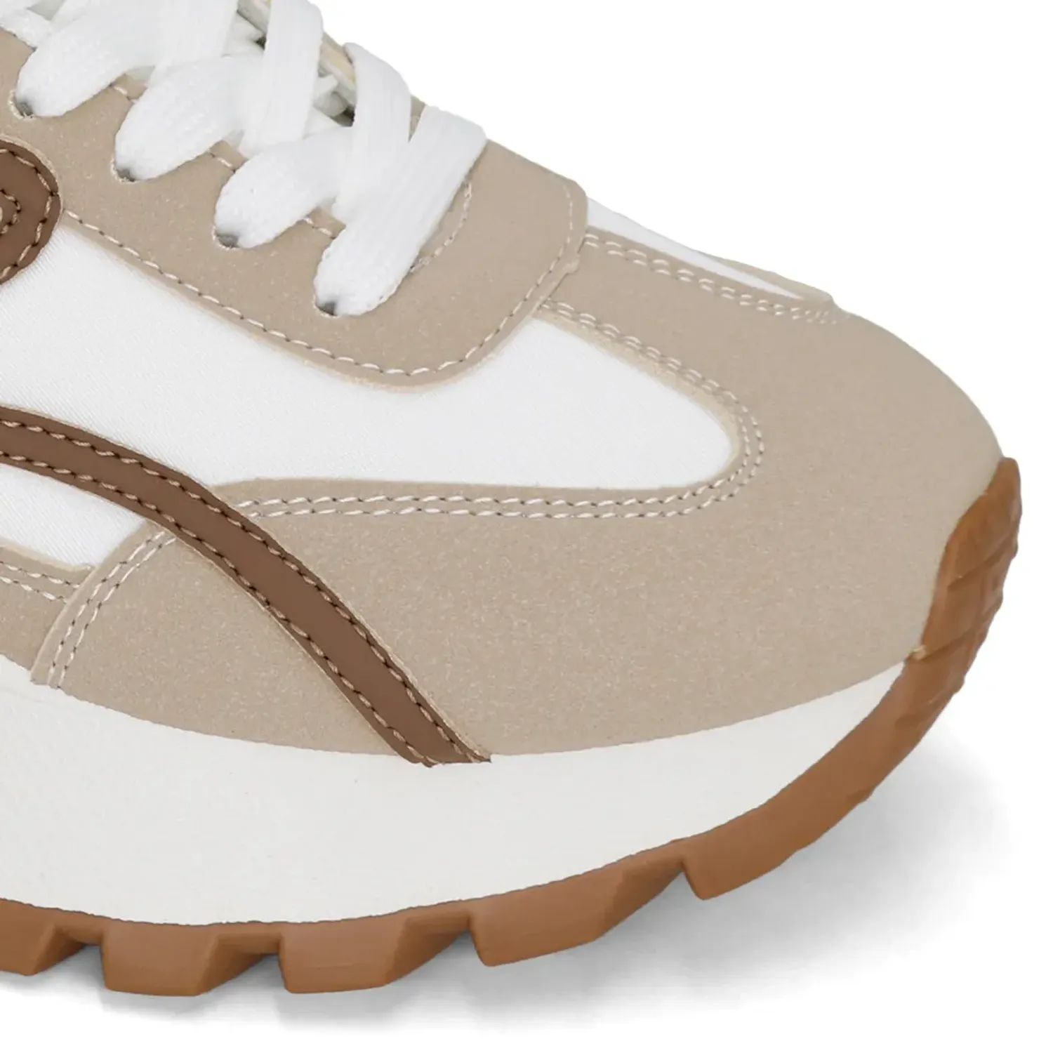 Zapatillas Ariana Urbanas Mujer 7257-26q2 color beige | Platanitos