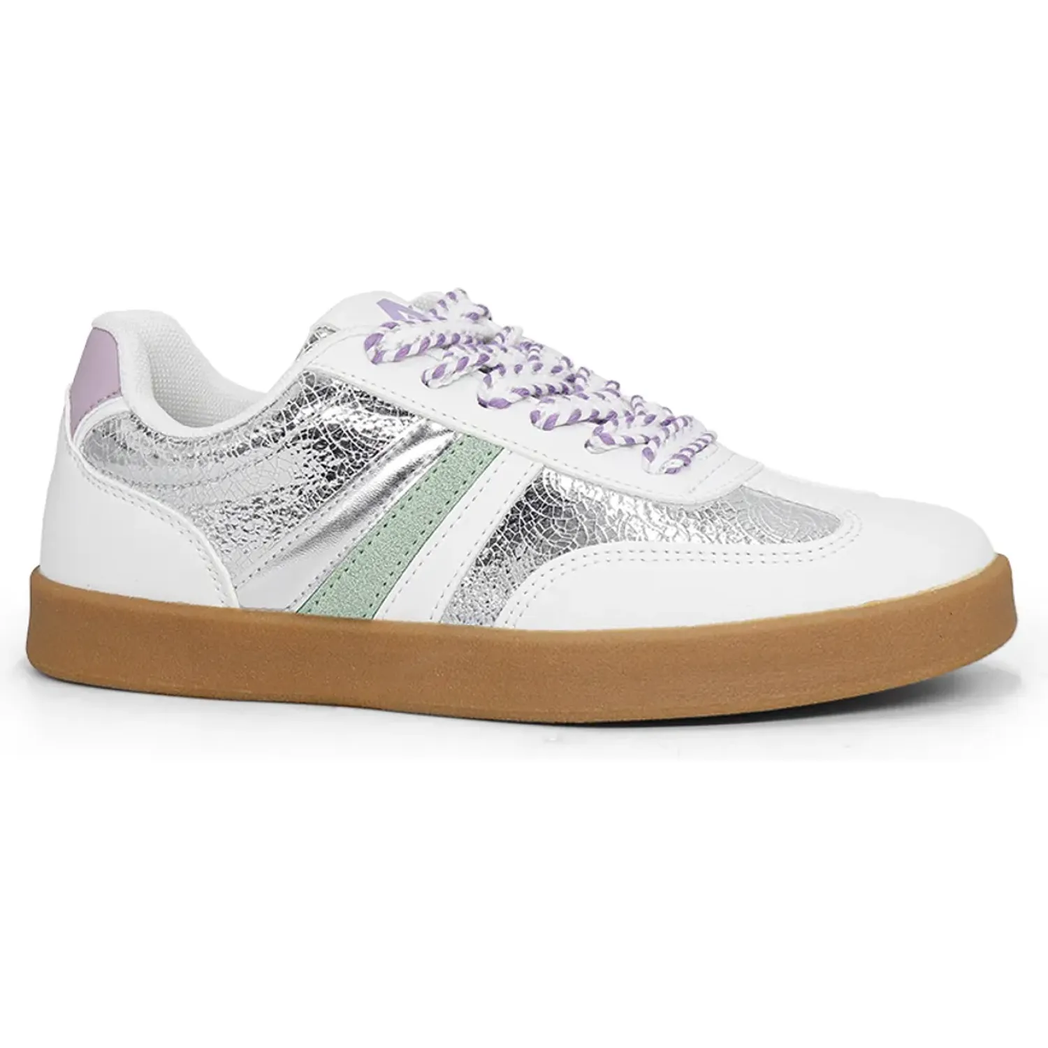 Zapatillas Ariana Urbanas Mujer 7840-26q2-Bl color blanco/plata | Platanitos