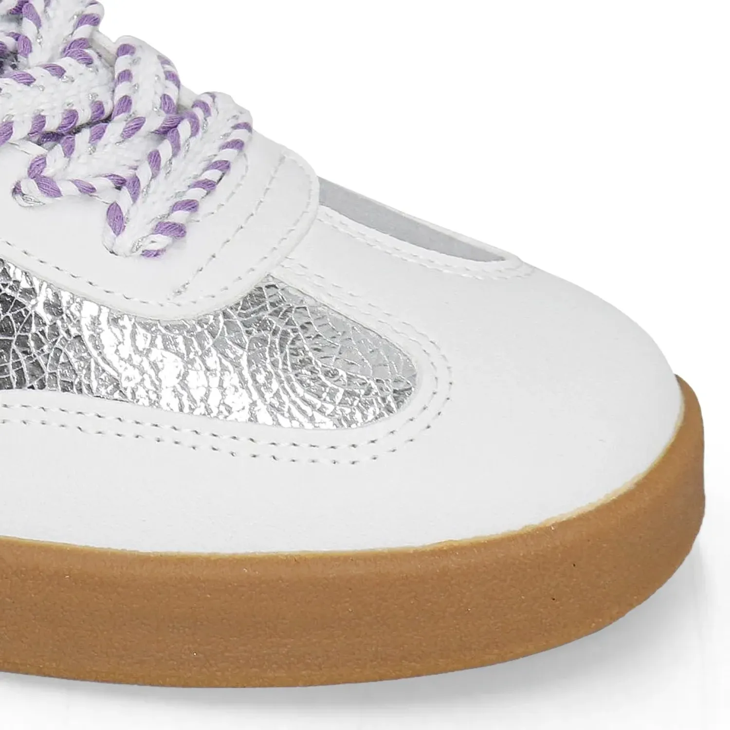 Zapatillas Ariana Urbanas Mujer 7840-26q2-Bl color blanco/plata | Platanitos