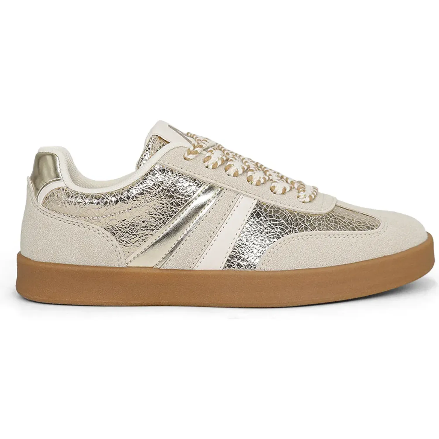 ARIANA Zapatillas Ariana Urbanas Mujer 7840-26q2 color beige/oro | Platanitos