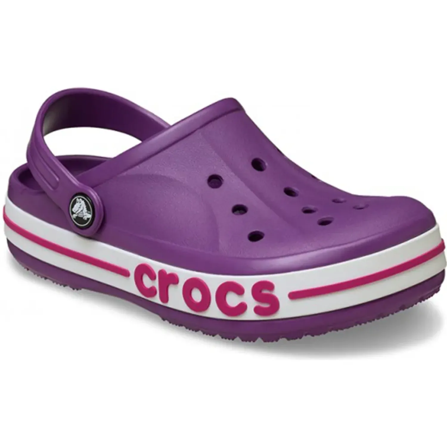 Zuecos Crocs Unisex Niños Bayaband Clog color morado | Platanitos